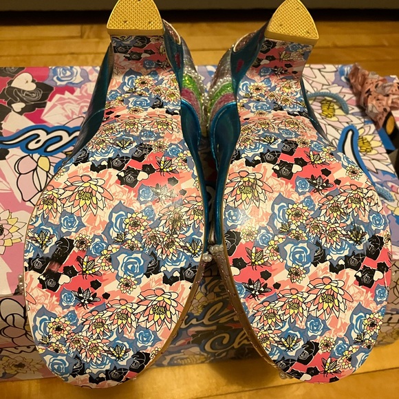 NIB Irregular Choice Rainbow Glitter Heels - Multicolor - Picture 4 of 6